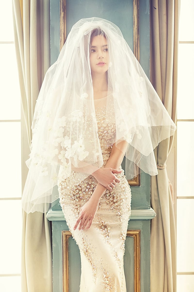 Bride in Wedding Dress on the Beach